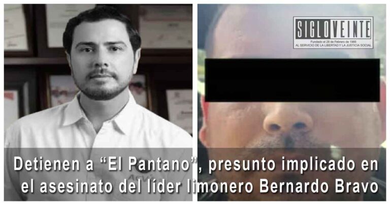 Detienen a “El Pantano”, presunto implicado en el asesinato del líder limonero Bernardo Bravo
