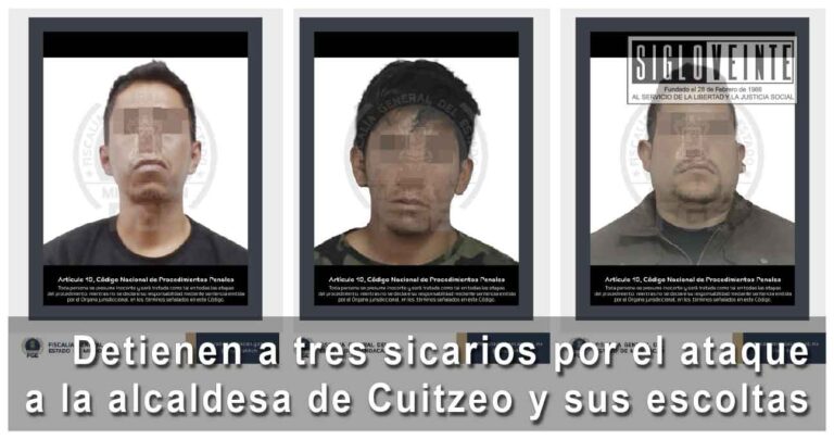 Detienen a tres sicarios por el ataque a la alcaldesa de Cuitzeo y sus escoltas