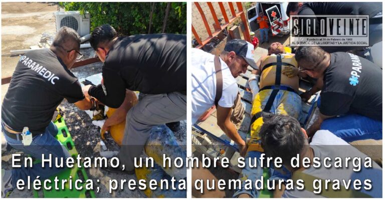 En Huetamo, un hombre sufre descarga eléctrica; presenta quemaduras graves