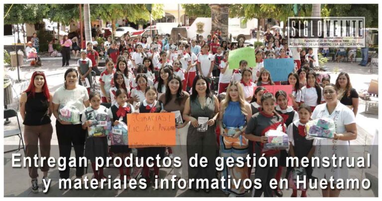 Entregan productos de gestión menstrual y materiales informativos en Huetamo