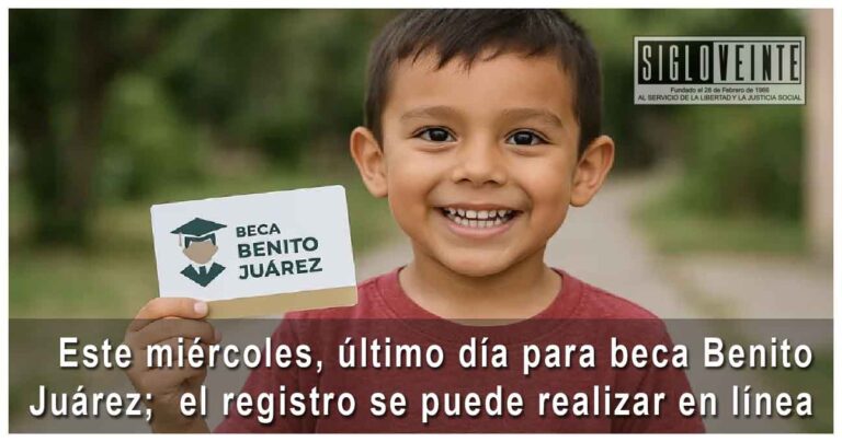 Este miércoles, último día para beca Benito Juárez; el registro se puede realizar en línea