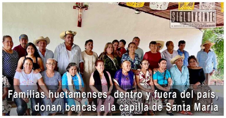 Familias huetamenses, dentro y fuera del país, donan bancas a la capilla de Santa María