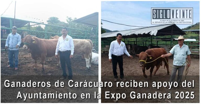 Ganaderos de Carácuaro reciben apoyo del Ayuntamiento en la Expo Ganadera 2025