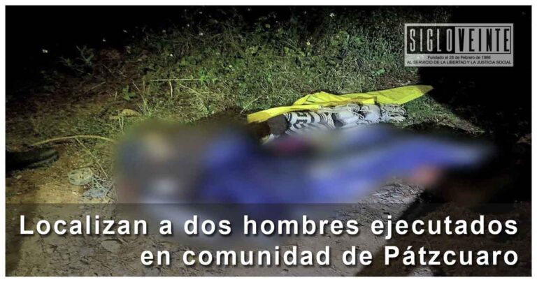 Localizan a dos hombres ejecutados en comunidad de Pátzcuaro