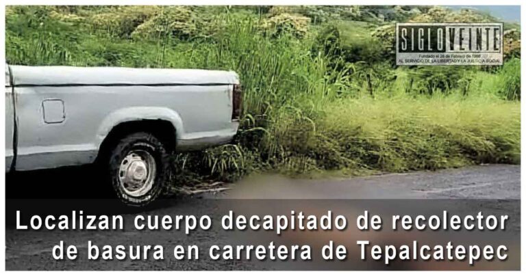 Localizan cuerpo decapitado de recolector de basura en carretera de Tepalcatepec