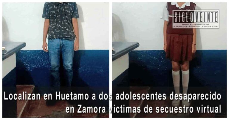 Localizan en Huetamo a dos adolescentes desaparecidos en Zamora víctimas de secuestro virtual
