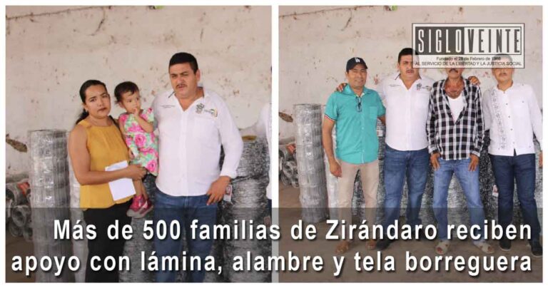 Más de 500 familias de Zirándaro reciben apoyo con lámina, alambre y tela borreguera