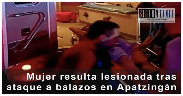Mujer resulta lesionada tras ataque a balazos en Apatzingán