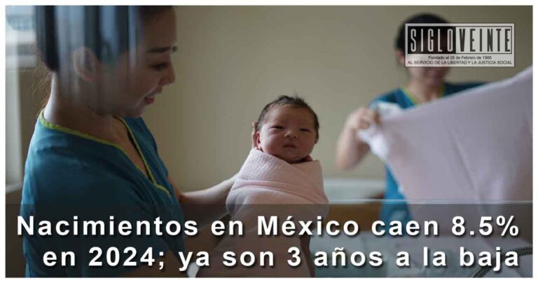 Nacimientos en México caen 8.5% en 2024; ya son 3 años a la baja