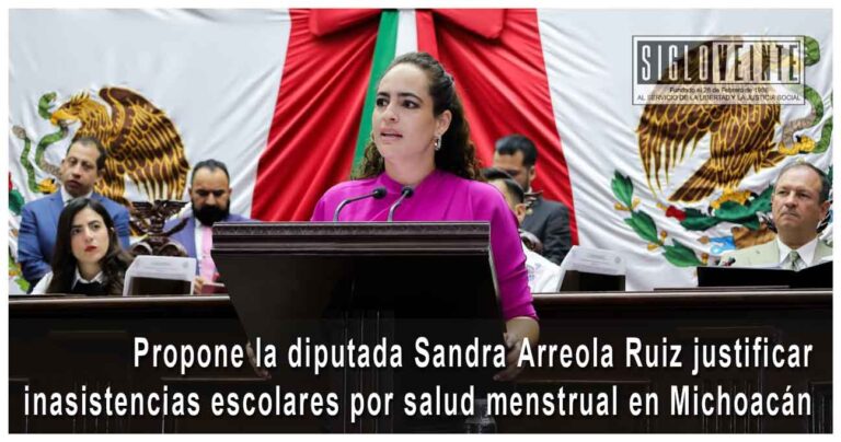 Propone la diputada Sandra Arreola Ruiz justificar inasistencias escolares por salud menstrual en Michoacán