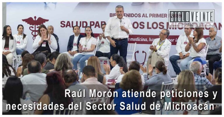 Raúl Morón atiende peticiones y necesidades del Sector Salud de Michoacán