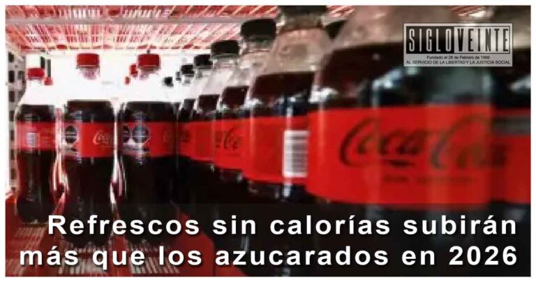 Refrescos sin calorías subirán más que los azucarados en 2026