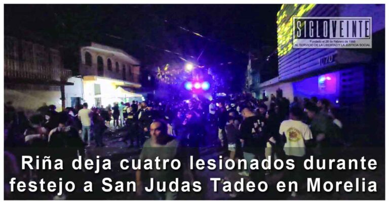 Riña deja cuatro lesionados durante festejo a San Judas Tadeo en Morelia