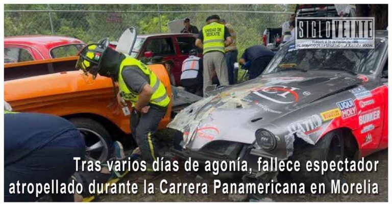 Tras varios días de agonía, fallece espectador atropellado durante la Carrera Panamericana en Morelia