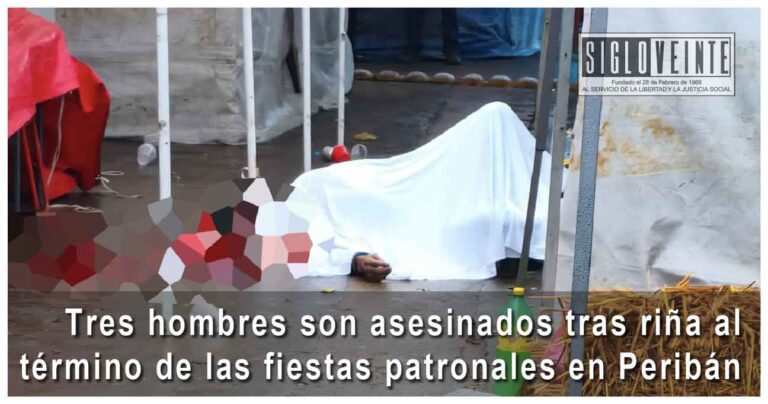 Tres hombres son asesinados tras riña al término de las fiestas patronales en Peribán
