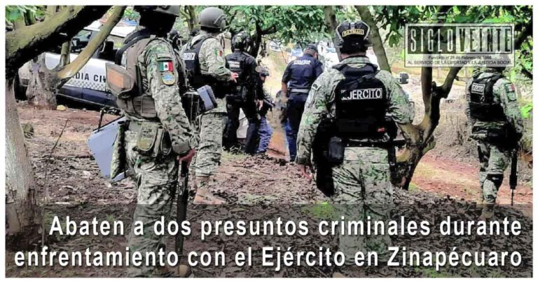 Abaten a dos presuntos criminales durante enfrentamiento con el Ejército en Zinapécuaro