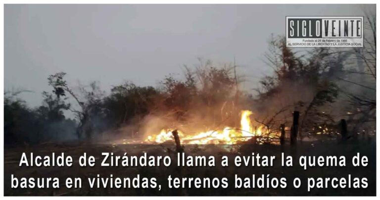 Alcalde de Zirándaro llama a evitar la quema de basura en viviendas, terrenos baldíos o parcelas