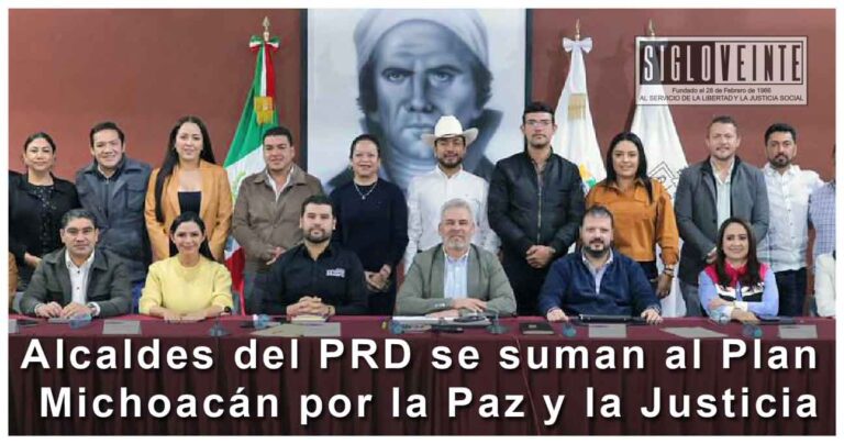 Alcaldes del PRD se suman al Plan Michoacán por la Paz y la Justicia