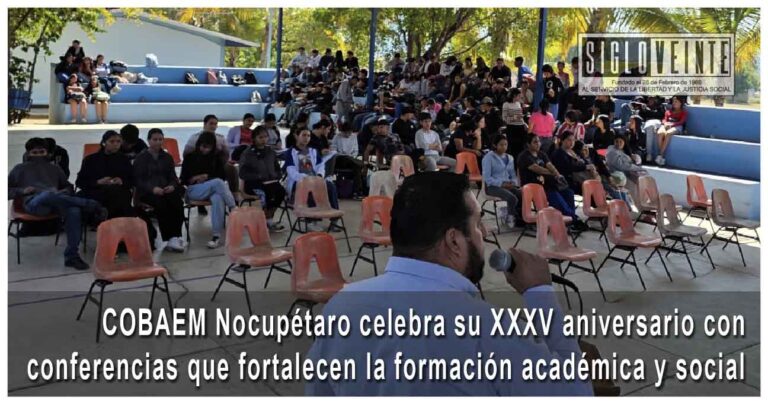 COBAEM Nocupétaro celebra su XXXV aniversario con conferencias que fortalecen la formación académica y social