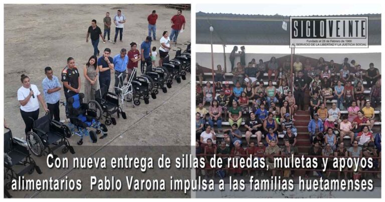 Con nueva entrega de sillas de ruedas, muletas y apoyos alimentarios, Pablo Varona impulsa a las familias huetamenses