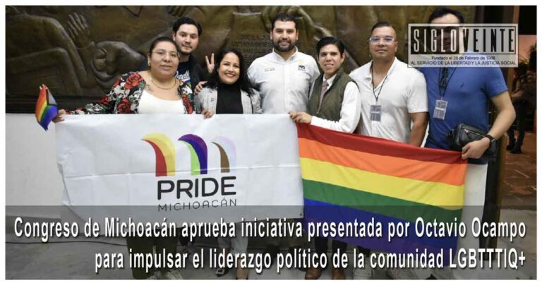 Congreso de Michoacán aprueba iniciativa presentada por Octavio Ocampo para impulsar el liderazgo político de la comunidad LGBTTTIQ+