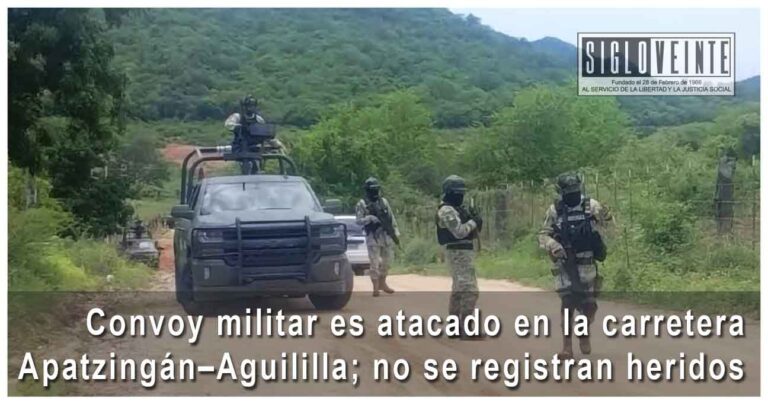 Convoy militar es atacado en la carretera Apatzingán–Aguililla; no se registran heridos