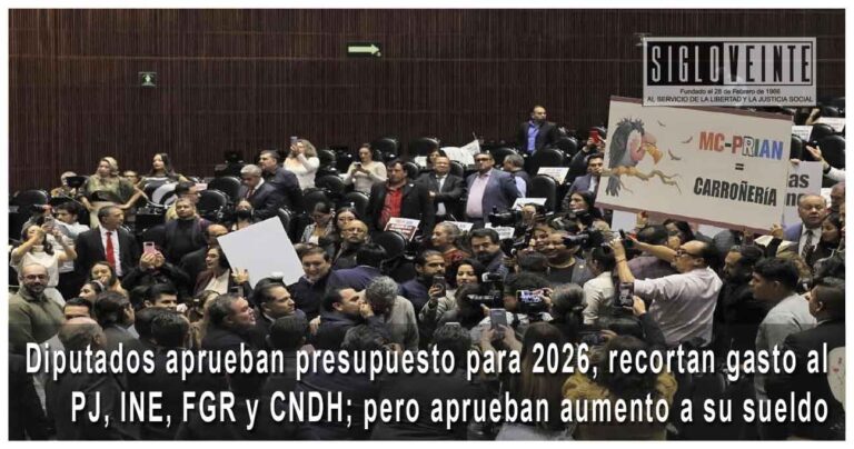 Diputados aprueban presupuesto para 2026, recortan gasto al PJ, INE, FGR y CNDH; pero aprueban aumento a su sueldo