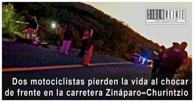 Dos motociclistas pierden la vida al chocar de frente en la carretera Zináparo–Churintzio