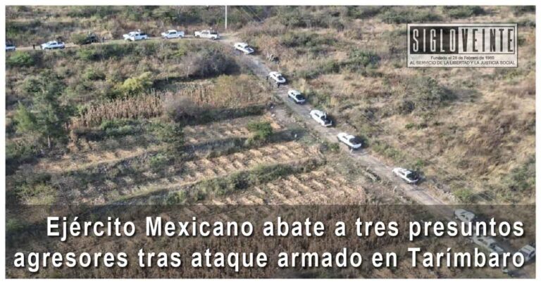 Ejército Mexicano abate a tres presuntos agresores tras ataque armado en Tarímbaro