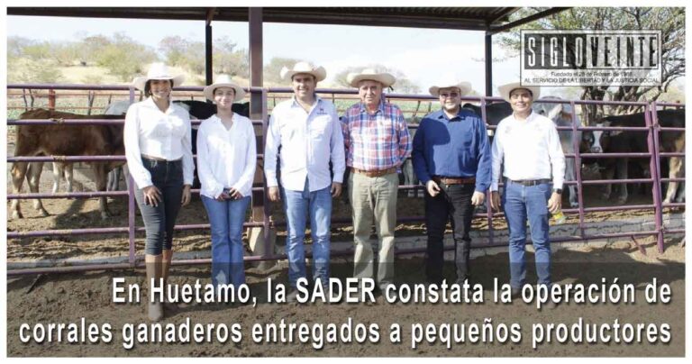 En Huetamo, la SADER constata la operación de corrales ganaderos entregados a pequeños productores