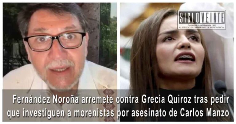 Fernández Noroña arremete contra Grecia Quiroz tras pedir que investiguen a morenistas por asesinato de Carlos Manzo