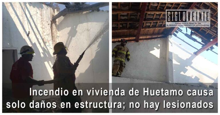 Incendio en vivienda de Huetamo causa solo daños en estructura; no hay lesionados