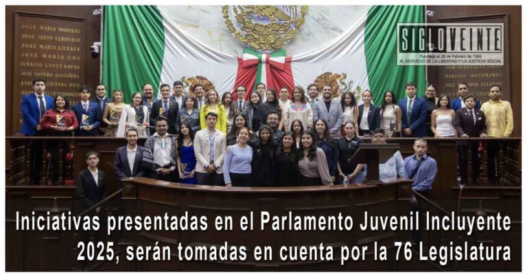 Iniciativas presentadas en el Parlamento Juvenil Incluyente 2025, serán tomadas en cuenta por la 76 Legislatura