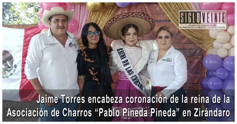 Jaime Torres encabeza coronación de la reina de la Asociación de Charros “Pablo Pineda Pineda” en Zirándaro