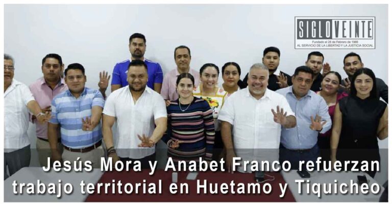 Jesús Mora y Anabet Franco refuerzan trabajo territorial en Huetamo y Tiquicheo