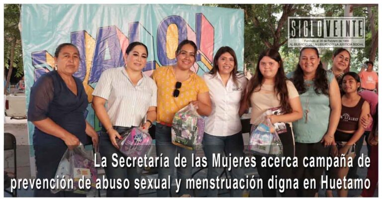 La Secretaría de las Mujeres acerca campaña de prevención de abuso sexual y menstruación digna en Huetamo