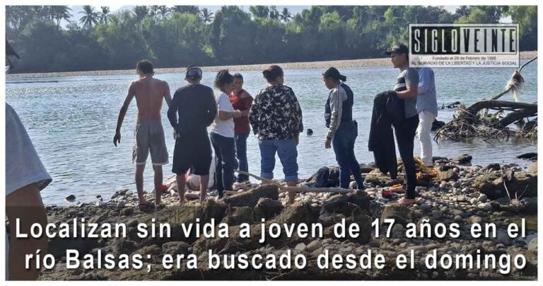 Localizan sin vida a joven de 17 años en el río Balsas; era buscado desde el domingo