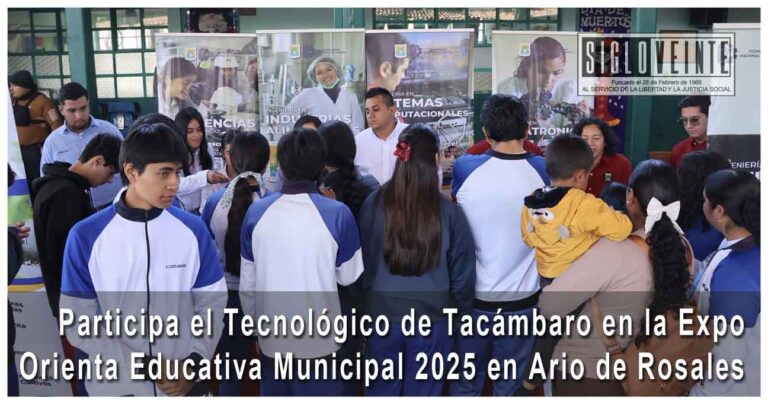 Participa el Tecnológico de Tacámbaro en la Expo Orienta Educativa Municipal 2025 en Ario de Rosales