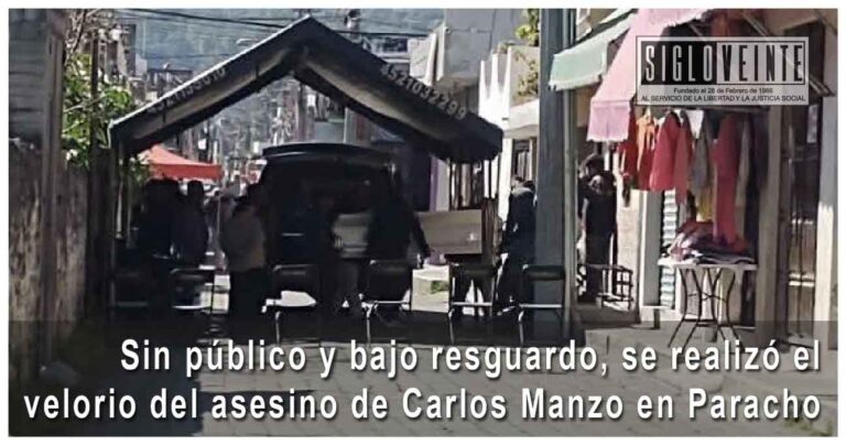 Sin público y bajo resguardo, se realizó el velorio del asesino de Carlos Manzo en Paracho