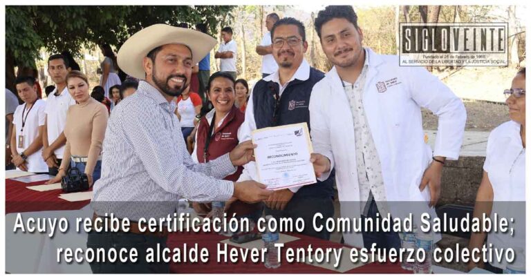 Acuyo recibe certificación como Comunidad Saludable; reconoce alcalde Hever Tentory esfuerzo colectivo