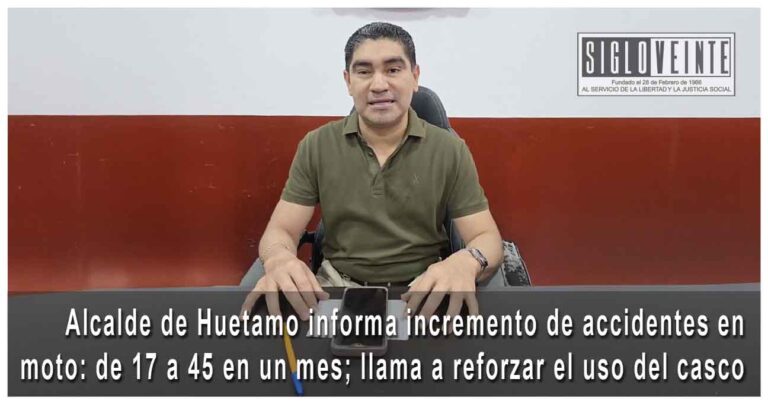 Alcalde de Huetamo informa incremento de accidentes en moto: de 17 a 45 en un mes; llama a reforzar el uso del casco