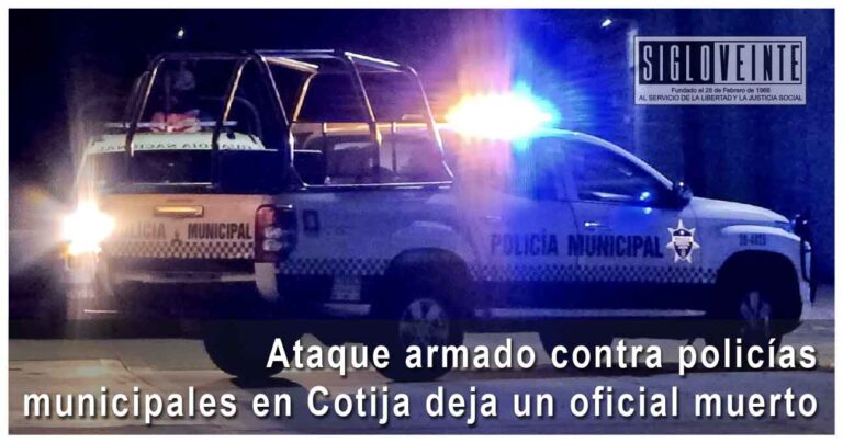 Ataque armado contra policías municipales en Cotija deja un oficial muerto
