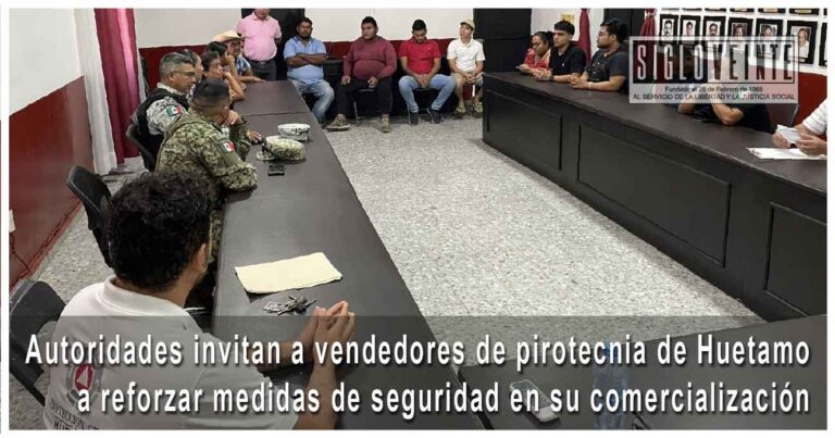 Autoridades invitan a vendedores de pirotecnia de Huetamo a reforzar medidas de seguridad en su comercialización