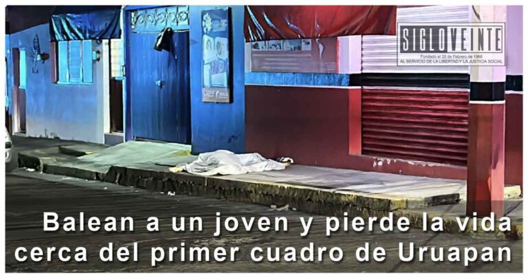 Balean a un joven y pierde la vida cerca del primer cuadro de Uruapan