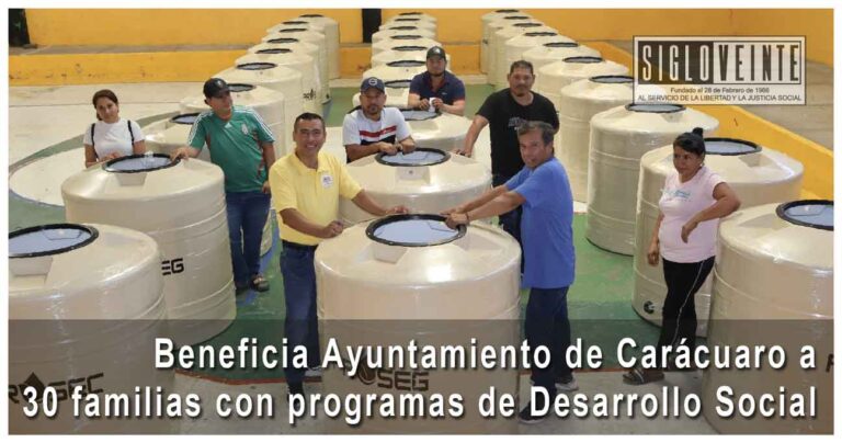Beneficia Ayuntamiento de Carácuaro a 30 familias con programas de Desarrollo Social