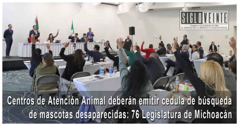 Centros de Atención Animal deberán emitir cedula de búsqueda de mascotas desaparecidas: 76 Legislatura de Michoacán