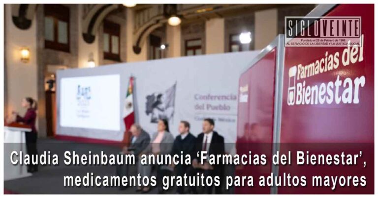 Claudia Sheinbaum anuncia ‘Farmacias del Bienestar’, medicamentos gratuitos para adultos mayores