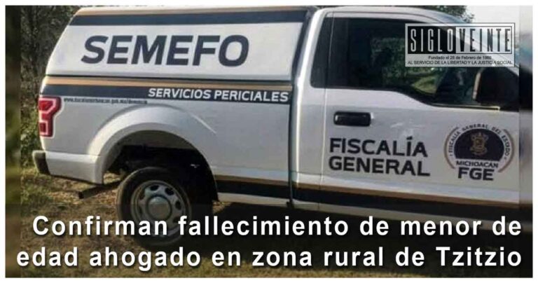 Confirman fallecimiento de menor de edad ahogado en zona rural de Tzitzio