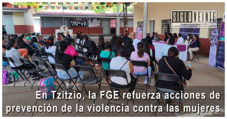 En Tzitzio, la FGE refuerza acciones de prevención de la violencia contra las mujeres