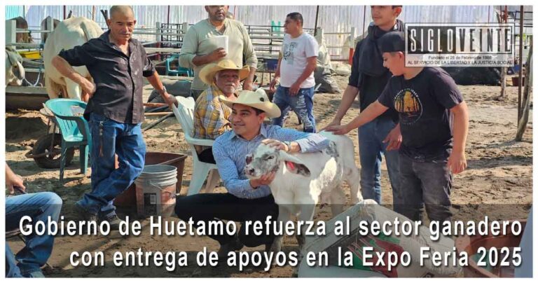 Gobierno de Huetamo refuerza al sector ganadero con entrega de apoyos en la Expo Feria 2025